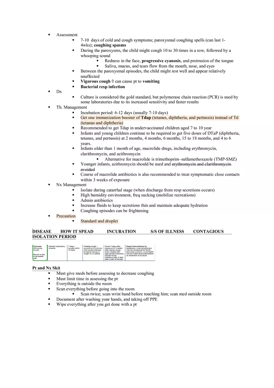 Nursing Care of the Child Review For Exam 1 Part 3 - Page 7