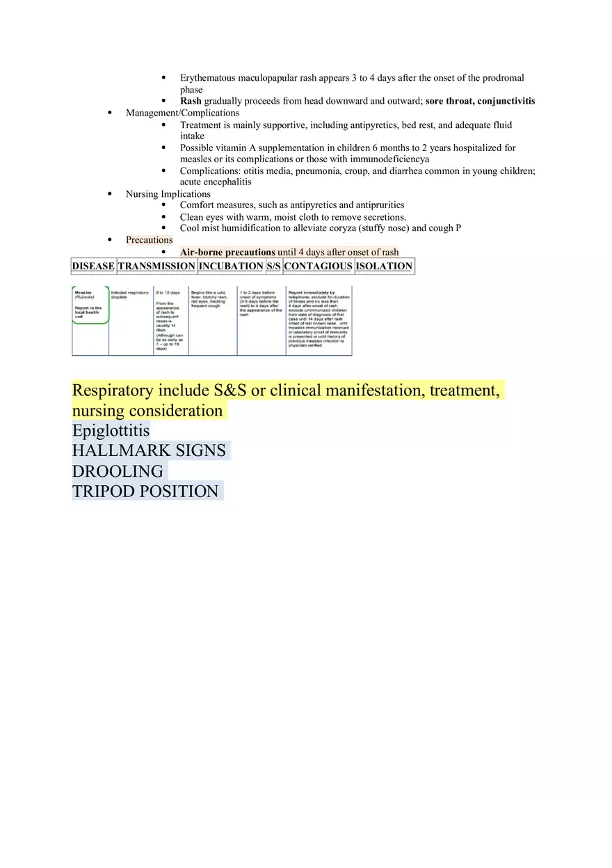 Nursing Care of the Child Review For Exam 1 Part 3 - Page 9