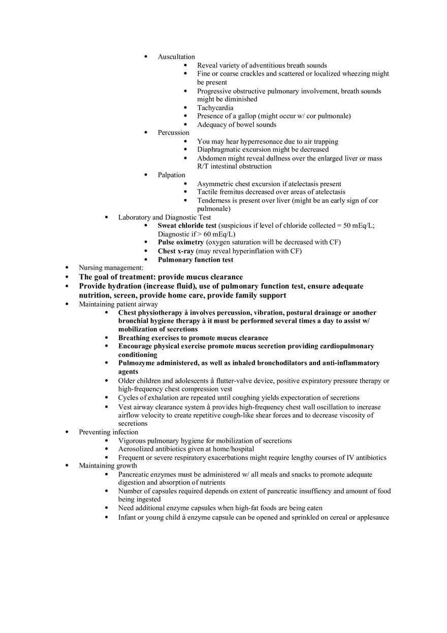 Nursing Care of the Child Review For Exam 1 Part 5 - Page 7