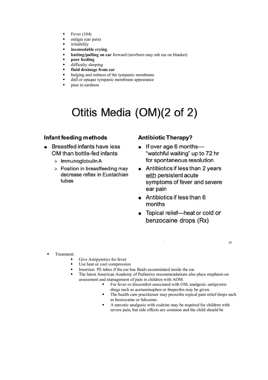 Nursing Care of the Child Review For Exam 1 Part 5 - Page 11
