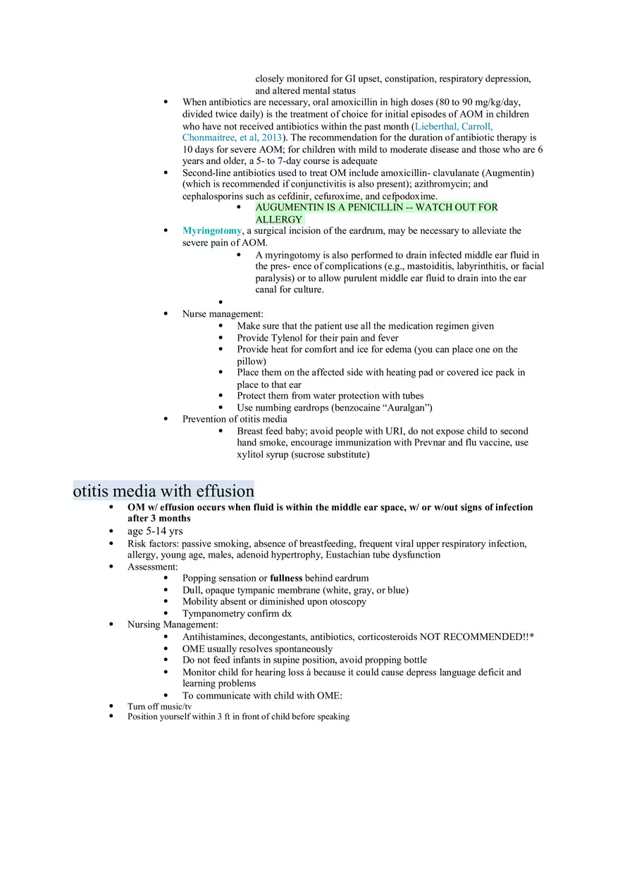 Nursing Care of the Child Review For Exam 1 Part 5 - Page 12