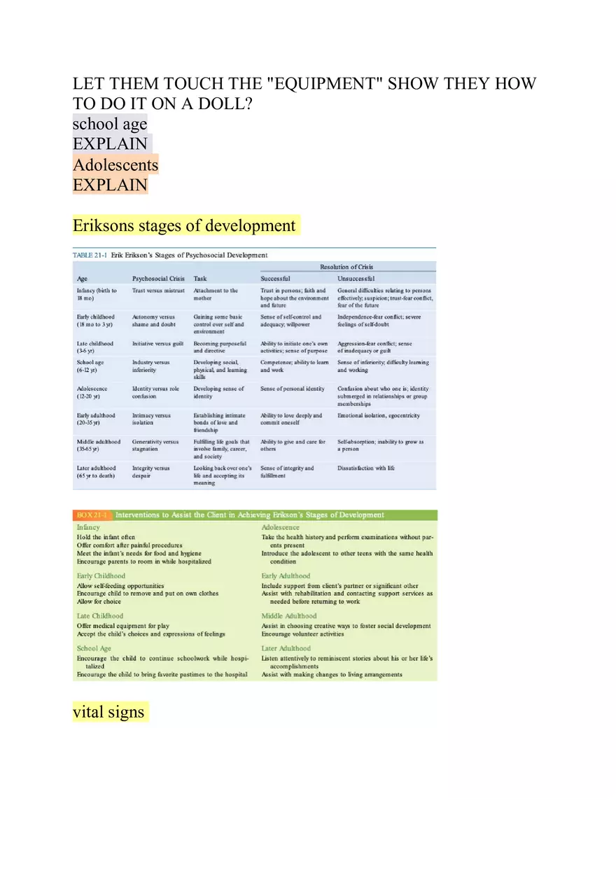 Nursing Care of the Child Review For Exam 1 Part 1 - Page 11