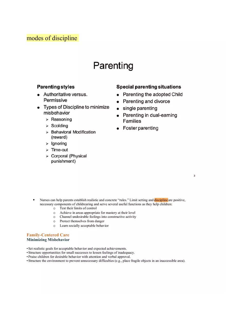 Nursing Care of the Child Review For Exam 1 Part 1 - Page 6