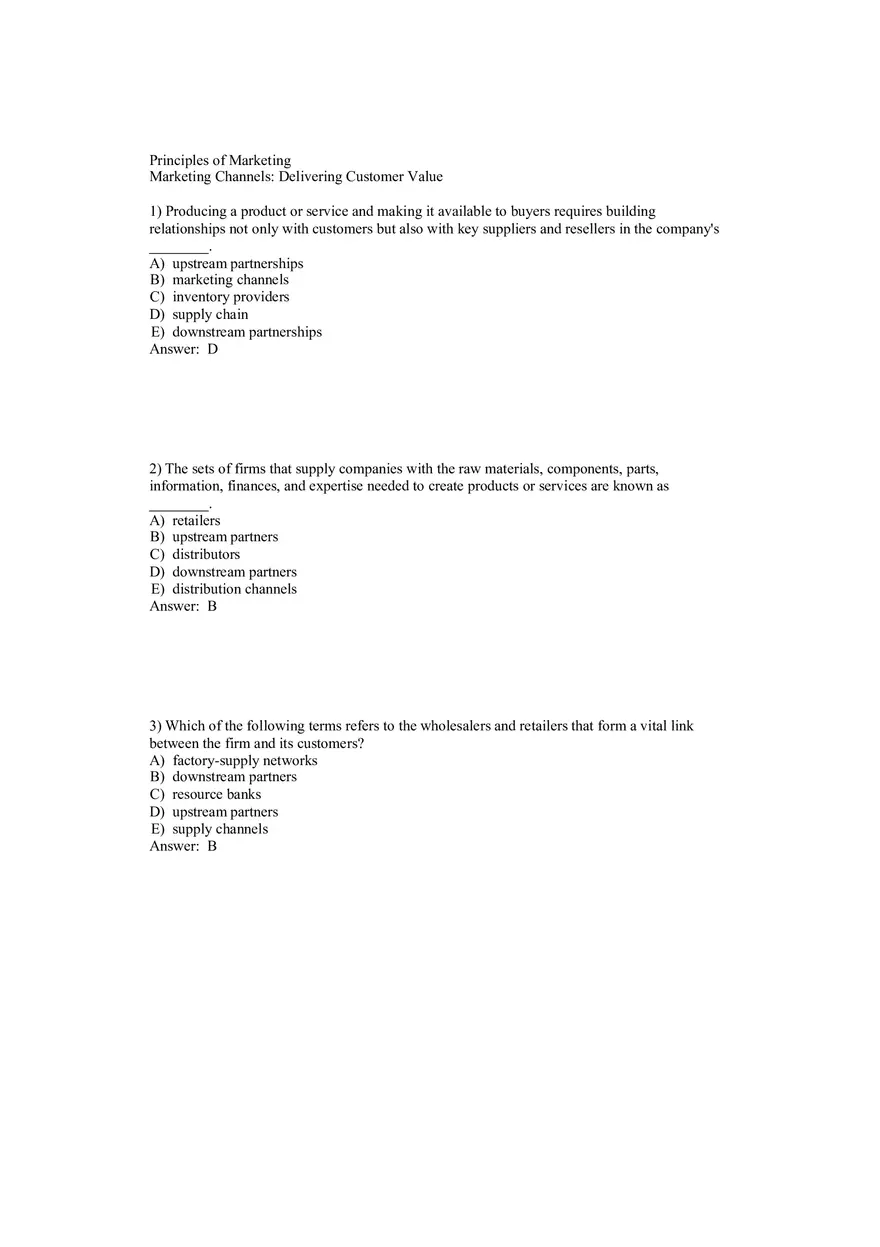Marketing Channels Delivering Customer Value (Part 1) - Page 1