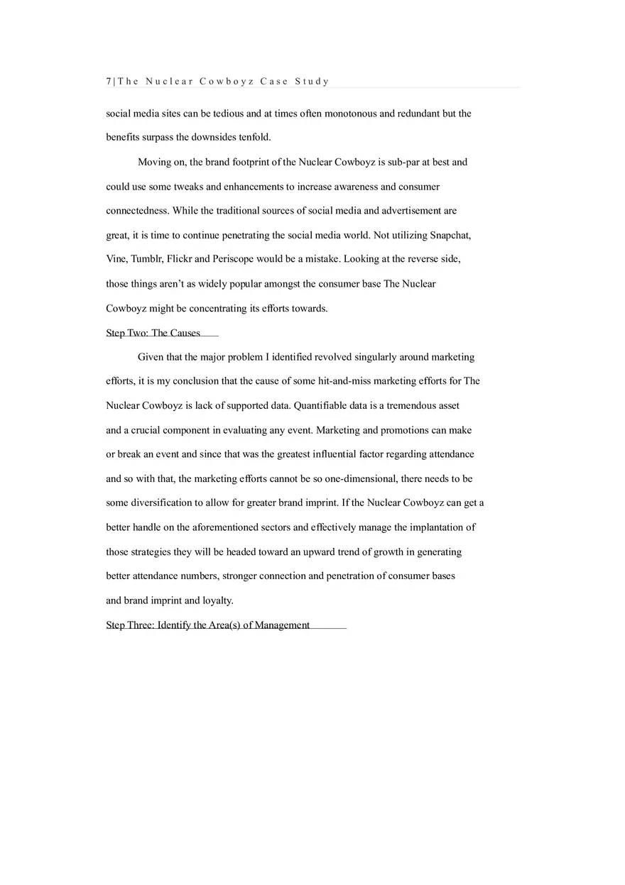 Marketing Case Study - Nuclear Cowboyz - Page 7