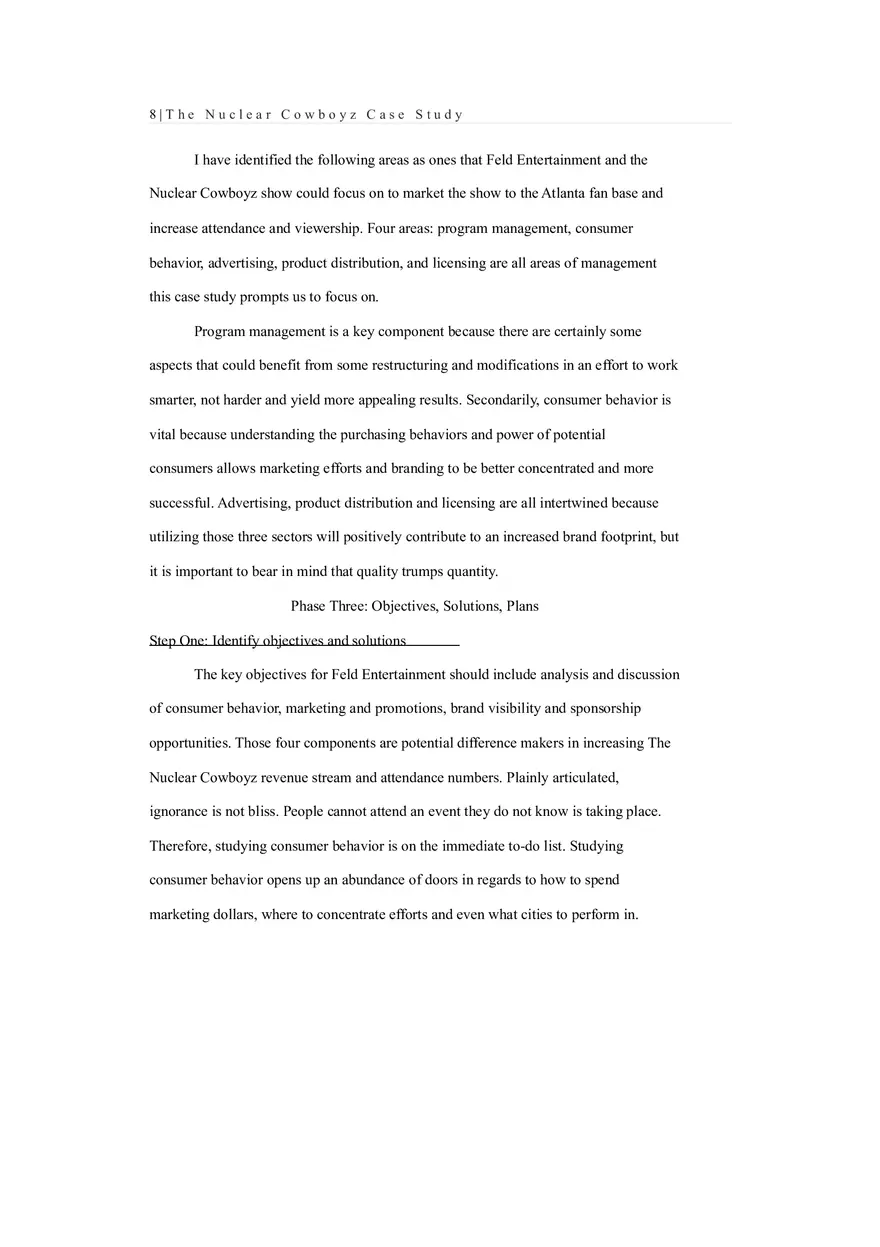 Marketing Case Study - Nuclear Cowboyz - Page 8