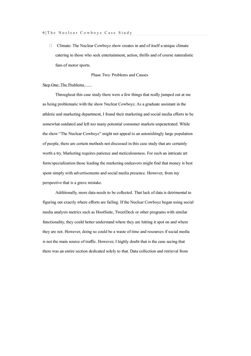 Marketing Case Study - Nuclear Cowboyz - Page 6