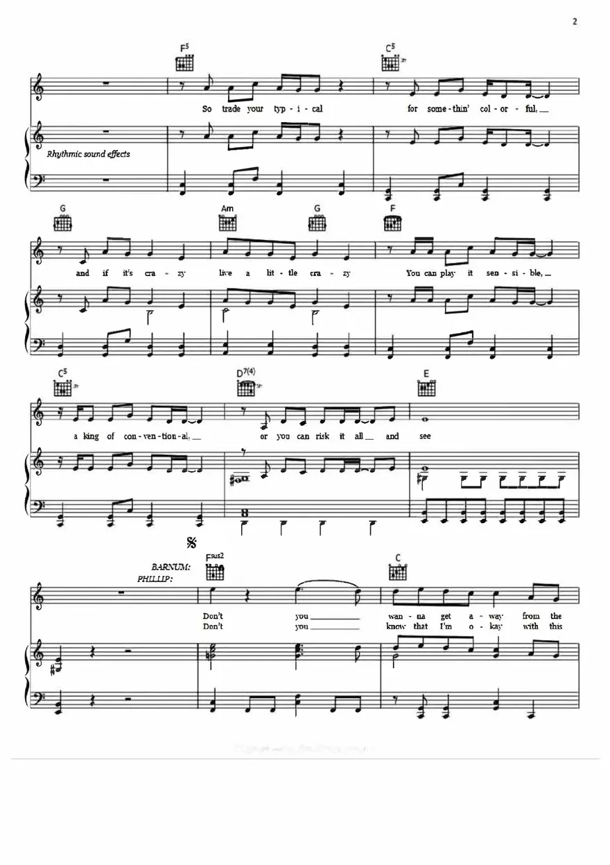 The Other Side Sheet Music The Greatest Showman - Page 2