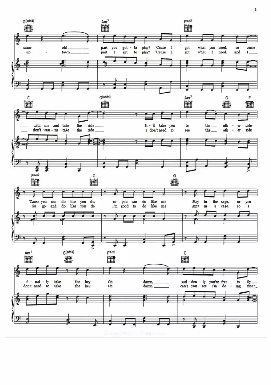 The Other Side Sheet Music The Greatest Showman - Page 4