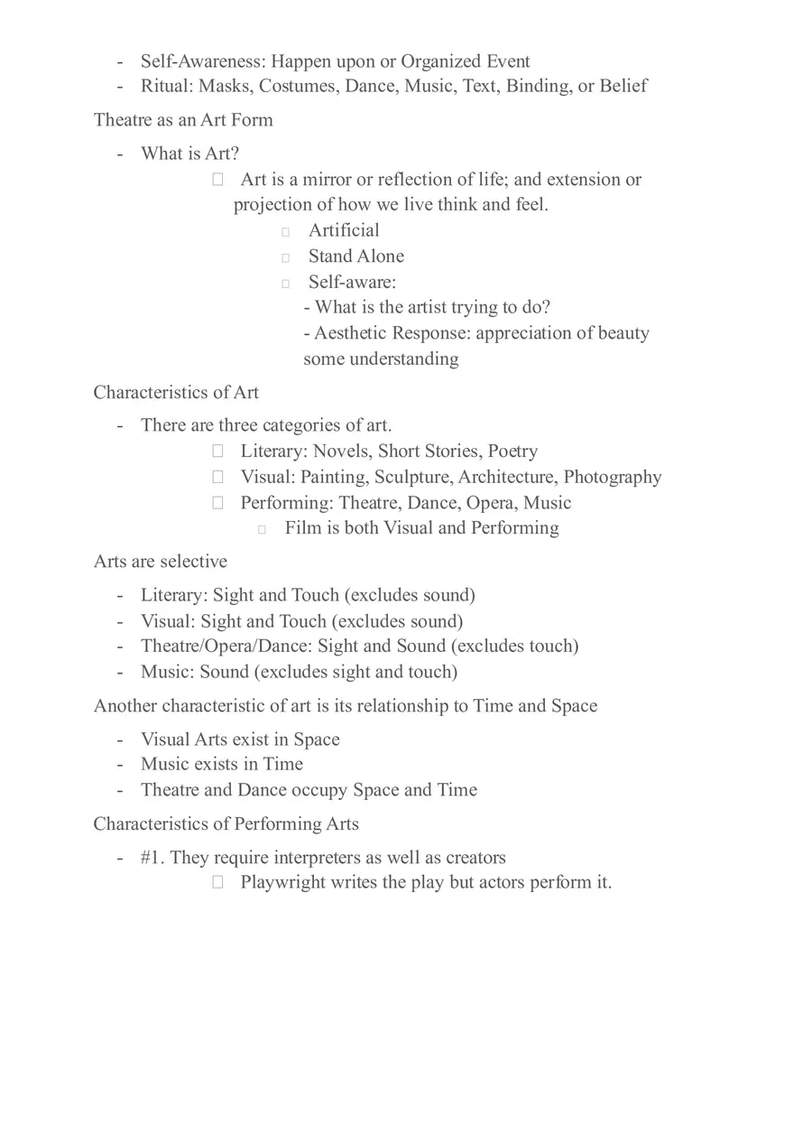 Theatre - Performance and Art Notes - Page 2