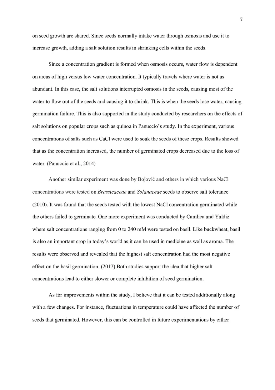 Final Seed Germination Lab Report - Page 7
