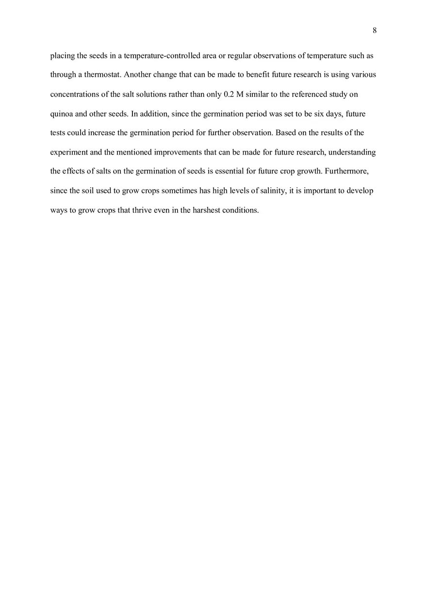 Final Seed Germination Lab Report - Page 8