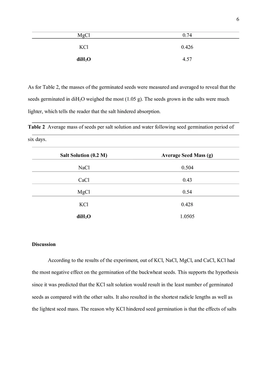 Final Seed Germination Lab Report - Page 6