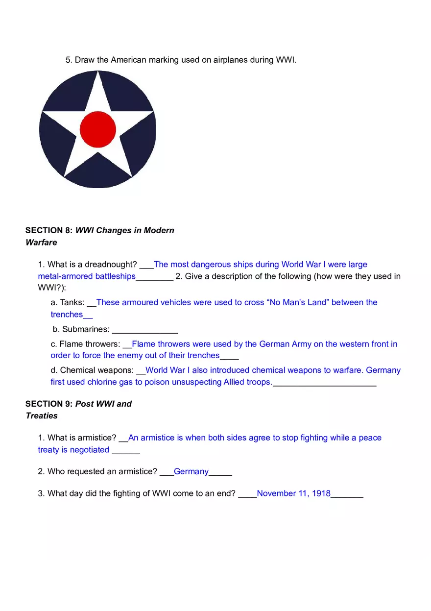 World War 1 Quiz - Page 4