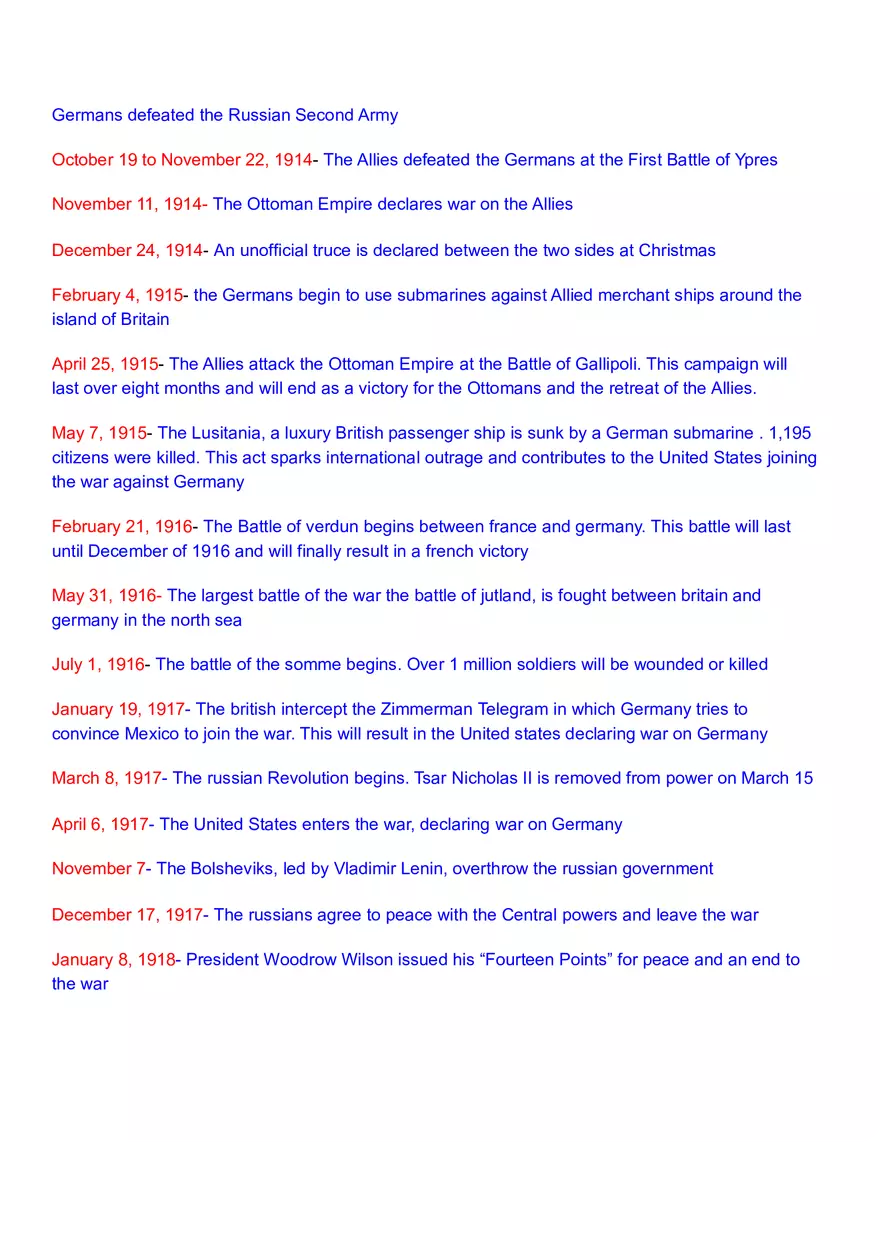 World War 1 Quiz - Page 6