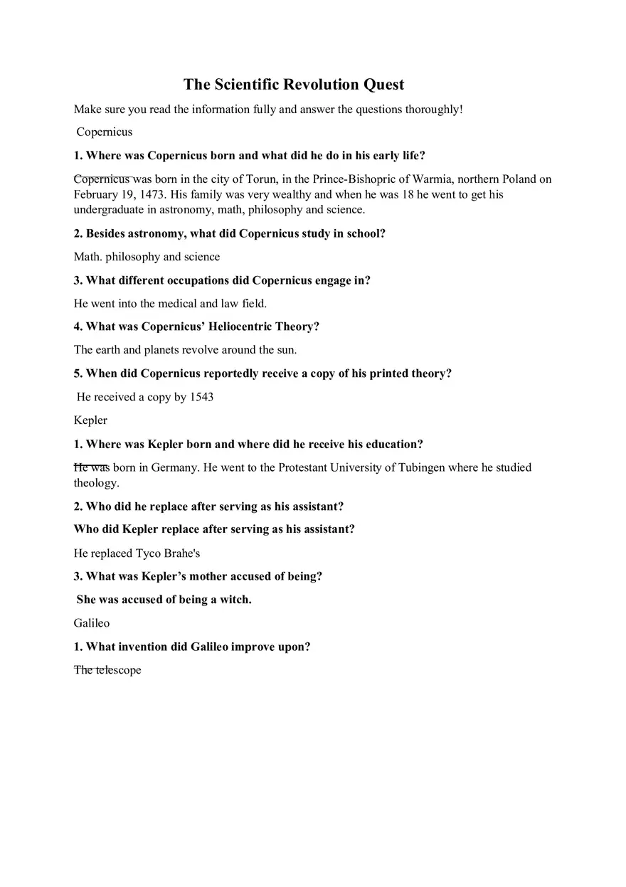 The Scientific Revolution Quest - Page 1