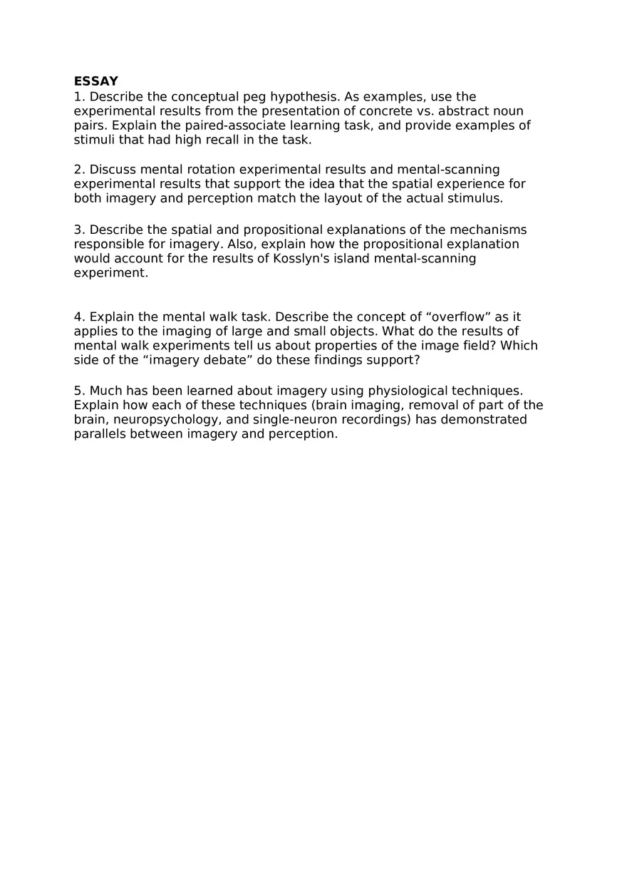 Visual Imagery Questions and Answers - Page 7