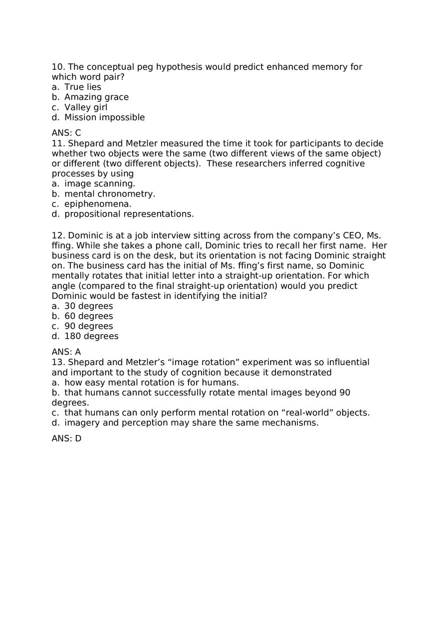 Visual Imagery Questions and Answers - Page 9