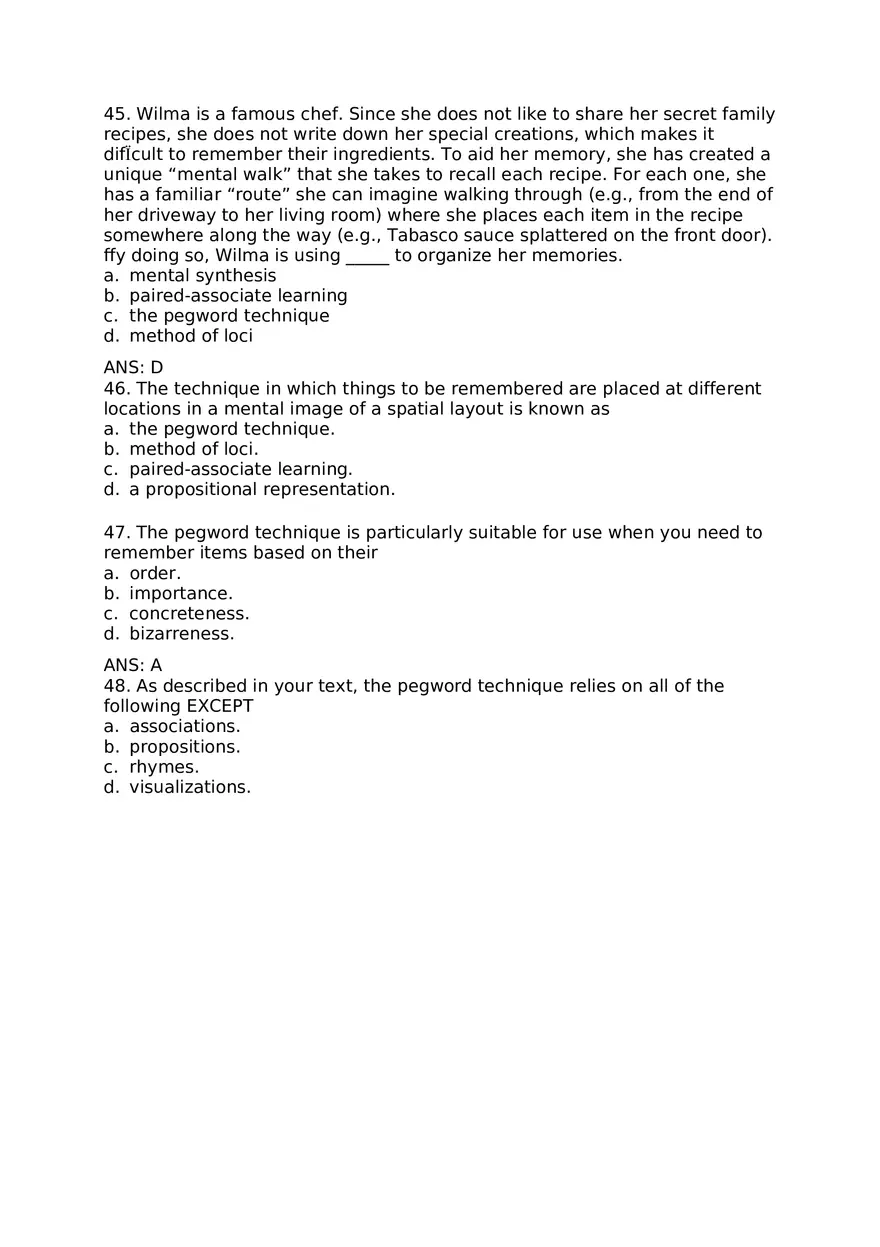 Visual Imagery Questions and Answers - Page 5