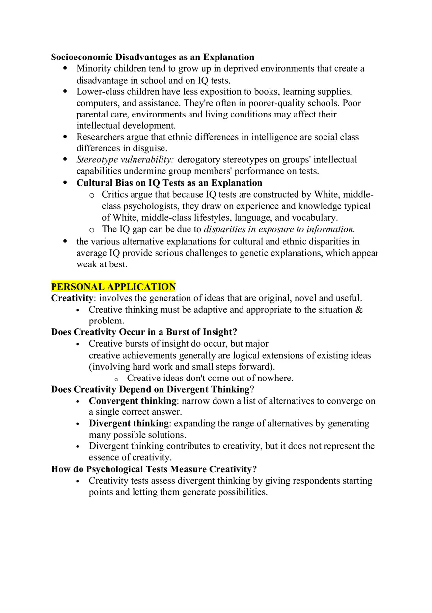 Our Understanding of the Construct of Intelligence Notes - Page 8