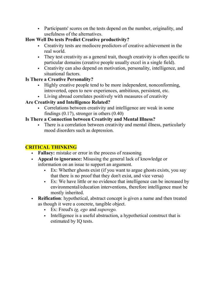 Our Understanding of the Construct of Intelligence Notes - Page 9