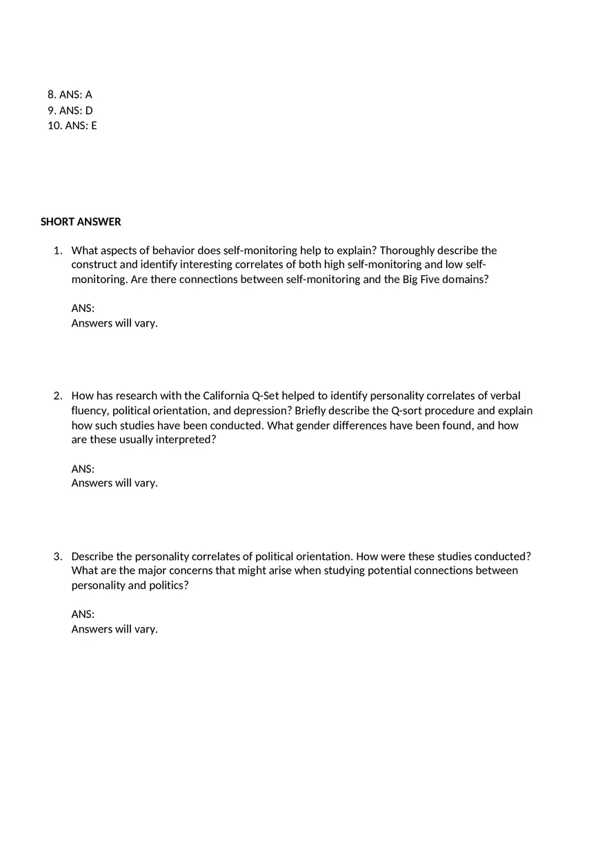 Traits and Types - The Big Five and Beyond - Page 10
