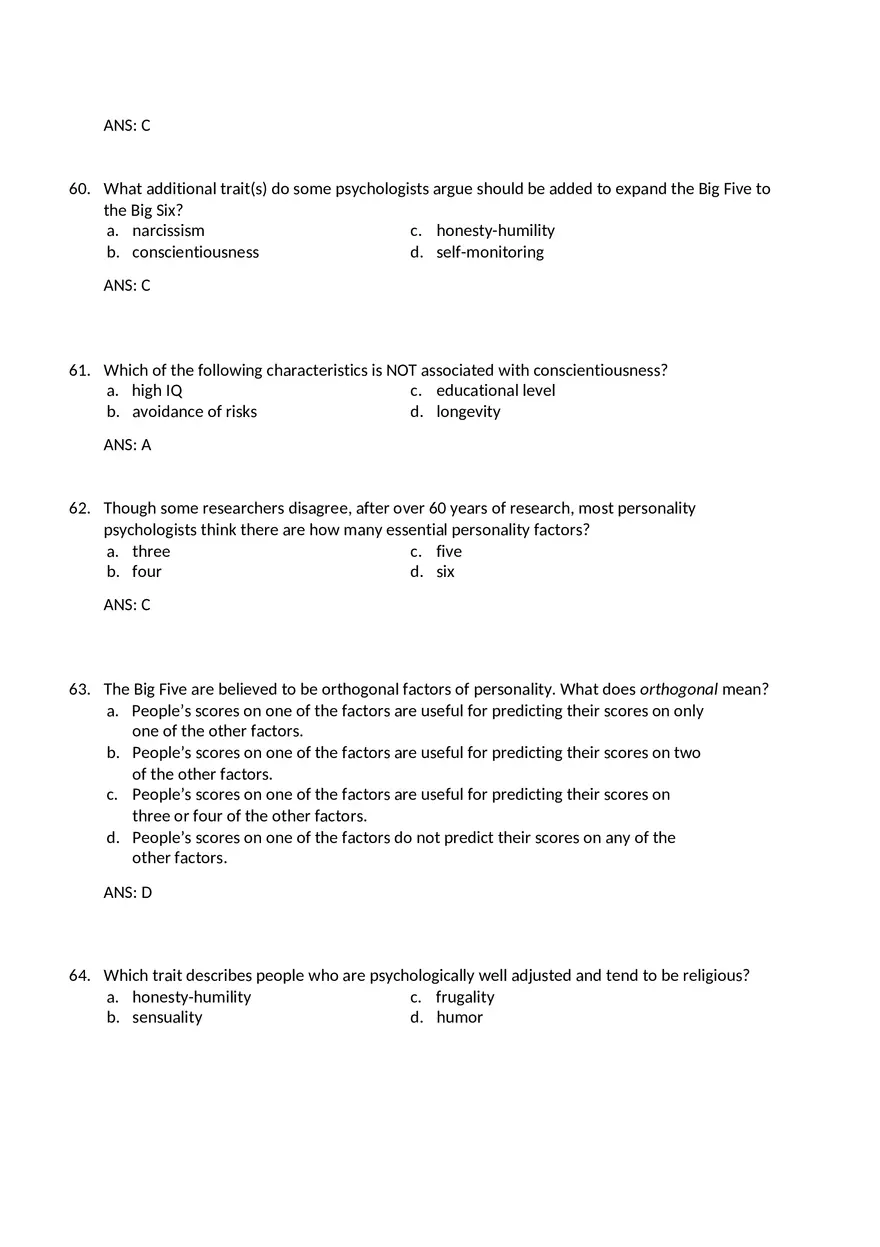 Traits and Types - The Big Five and Beyond - Page 4
