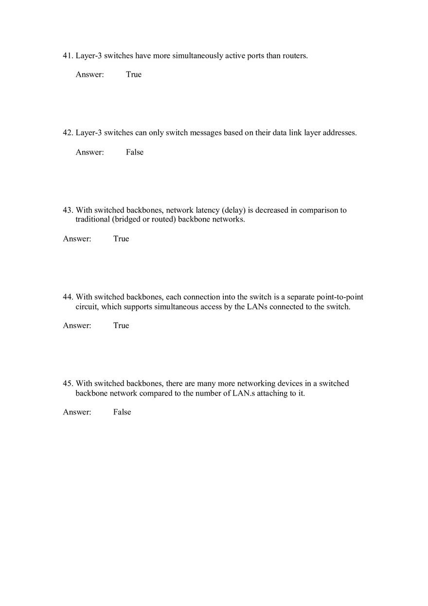 Backbone Networks Testbank Part 1 - Page 9