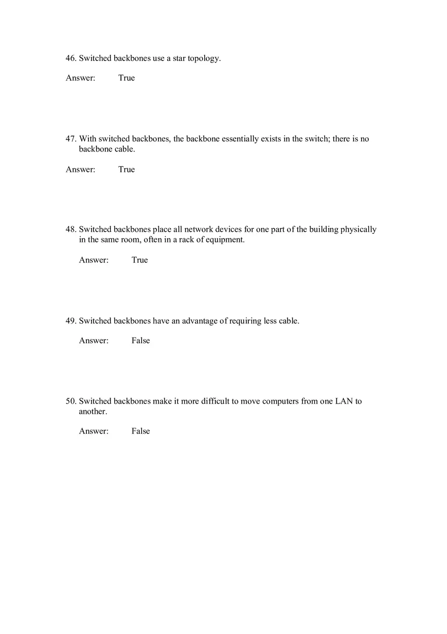 Backbone Networks Testbank Part 1 - Page 10