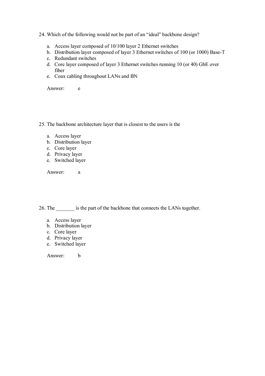 Backbone Networks Testbank Part 2 - Page 3