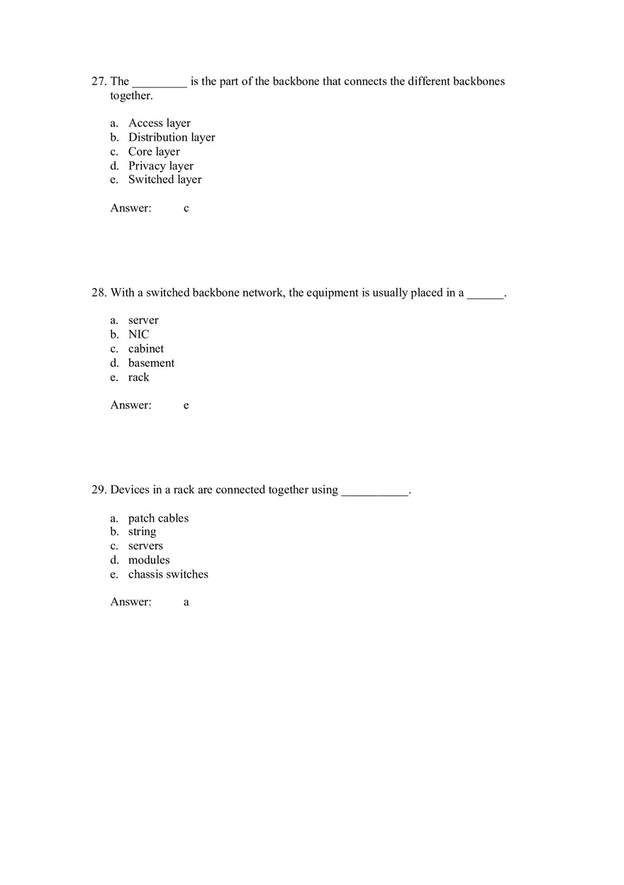 Backbone Networks Testbank Part 2 - Page 4