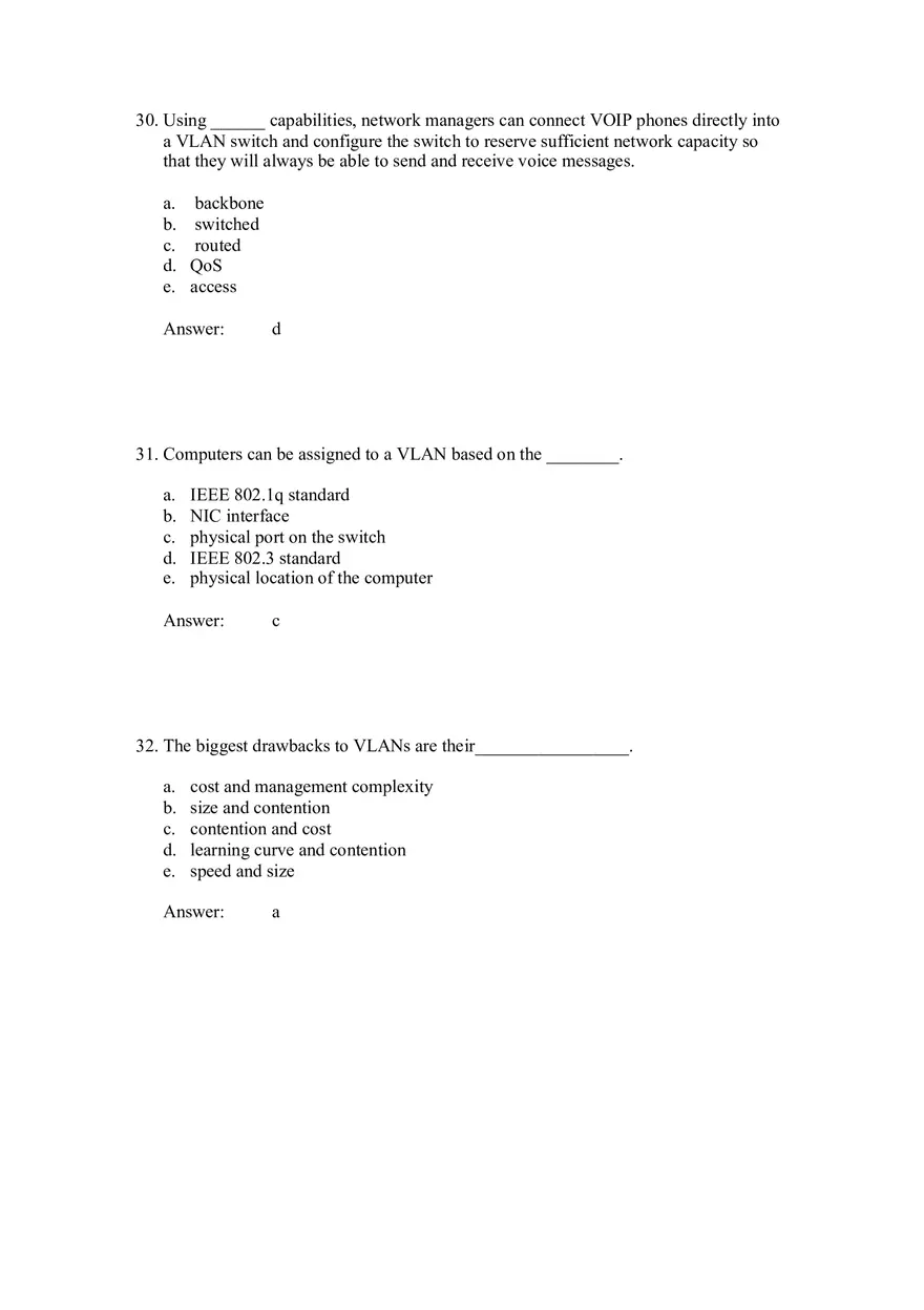 Backbone Networks Testbank Part 2 - Page 5