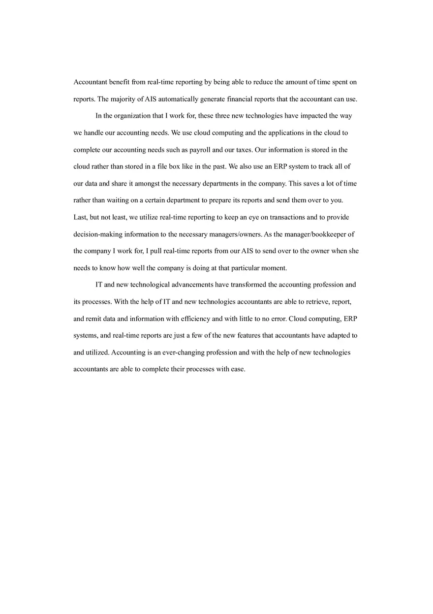 The Effects of Technology on the Accounting Profession - Page 3
