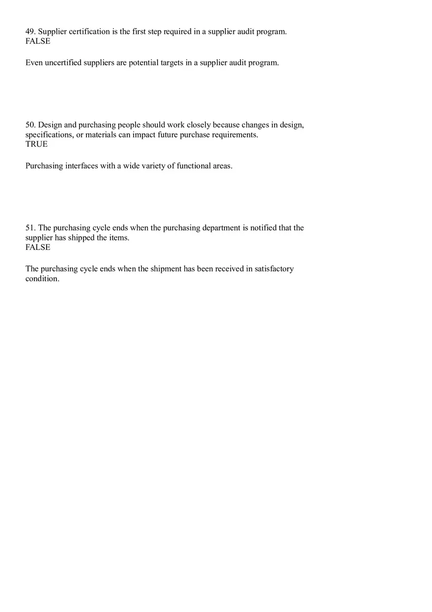 Industrial Engineering Supply Chain Management Answer Key Part 2 - Page 7