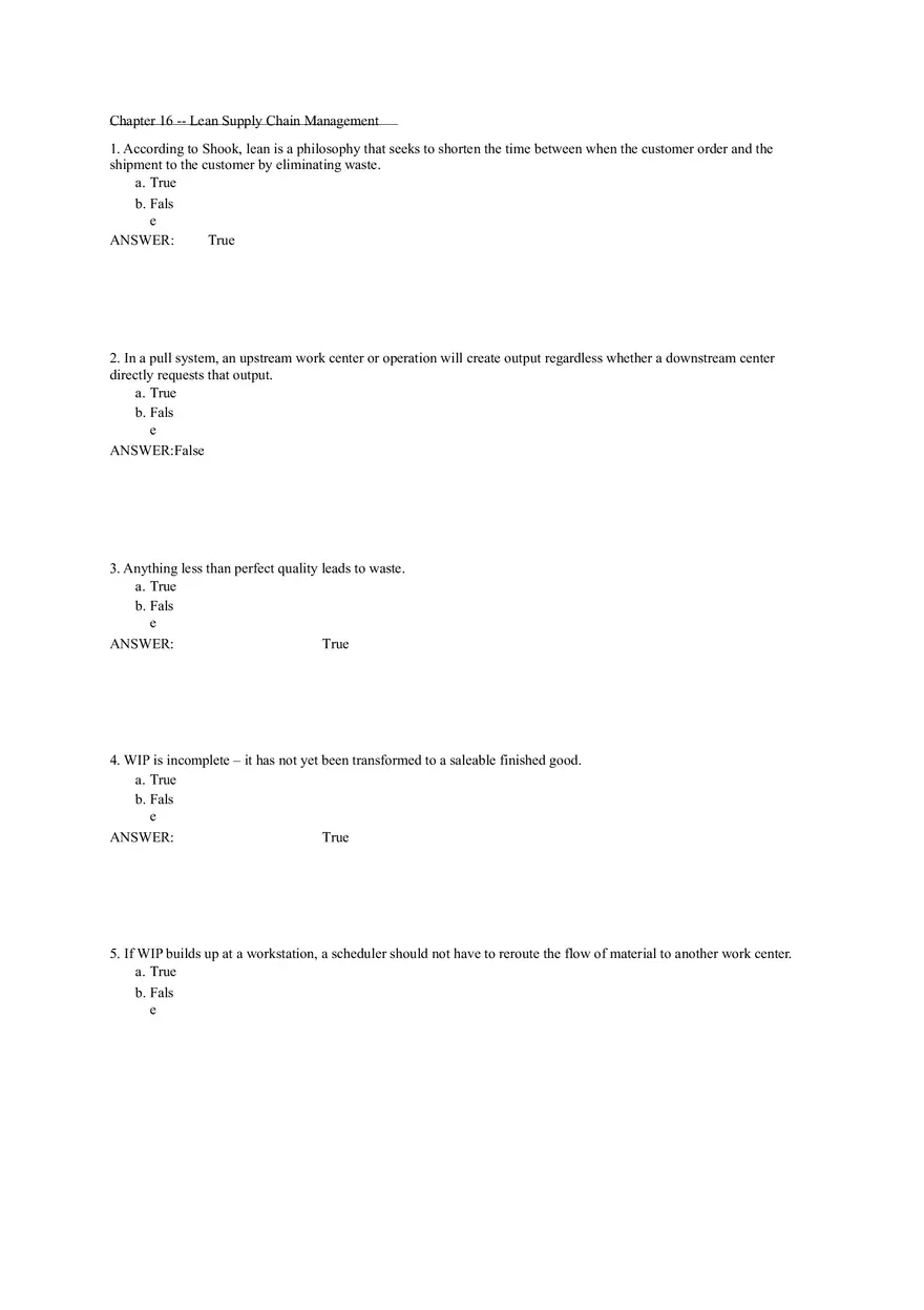 Chapter 16 Lean Supply Chain Management - Page 1