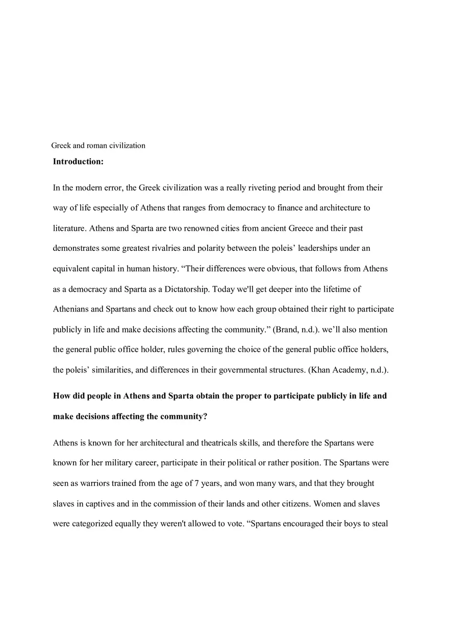 Greek and Roman Civilization - Page 1