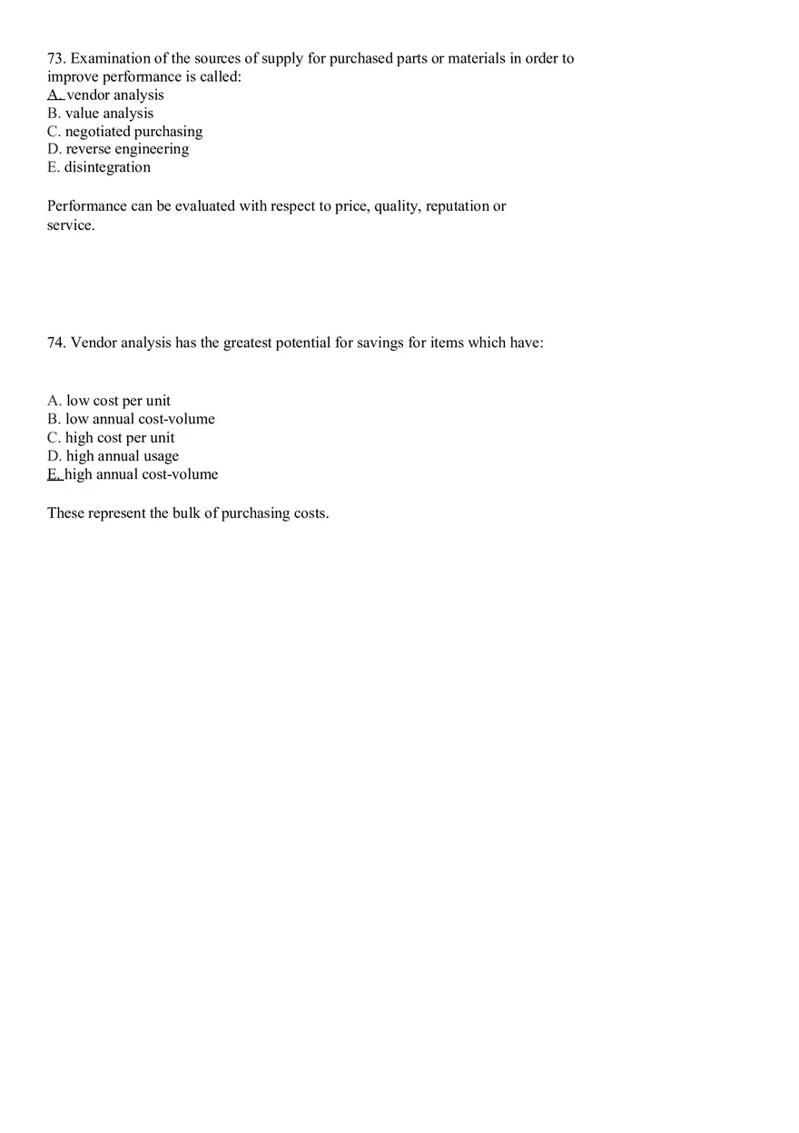 Industrial Engineering Supply Chain Management Answer Key Part 3 - Page 8
