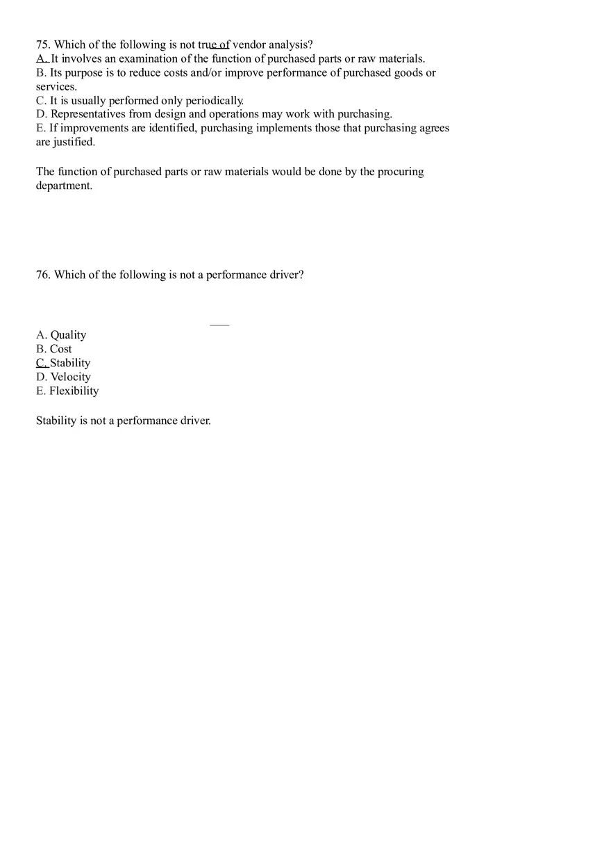 Industrial Engineering Supply Chain Management Answer Key Part 3 - Page 9