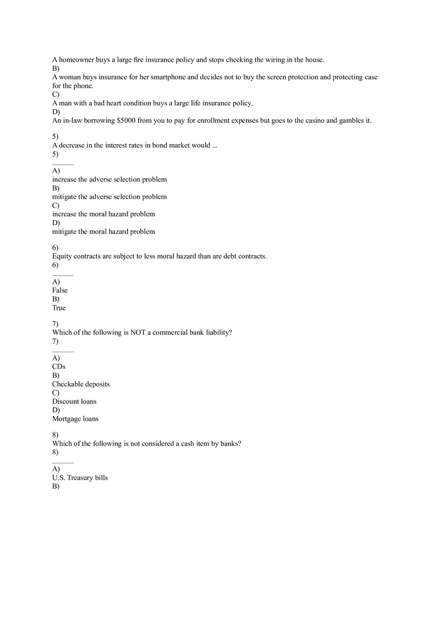 Exam About Money and Banking Answer Key - Page 2