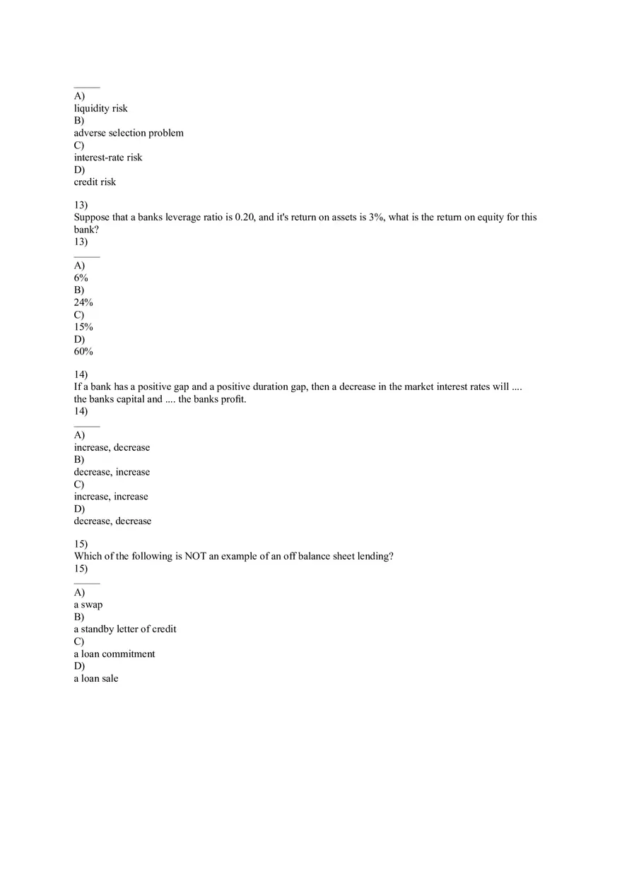 Exam About Money and Banking Answer Key - Page 5