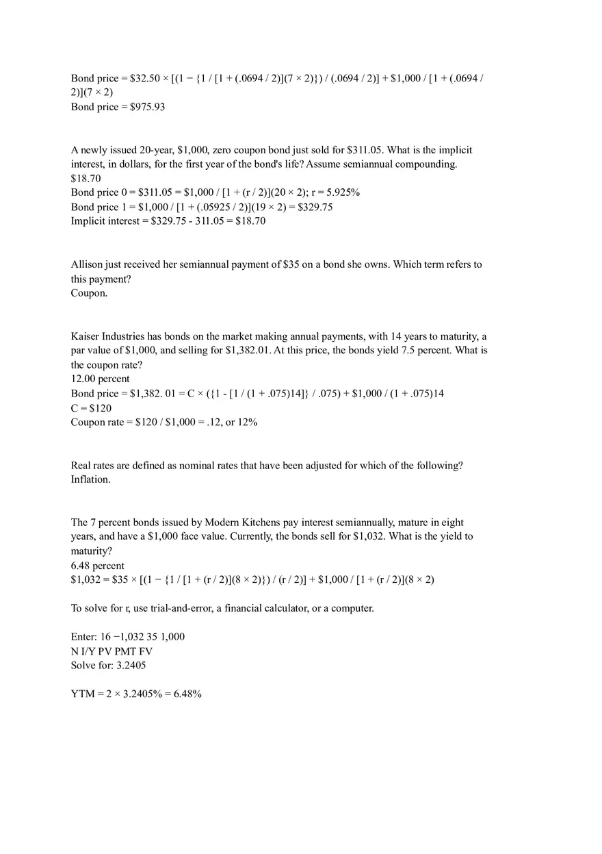 The Banks in Your Area Offer the Following Rates of Interest on Their Savings - Page 4