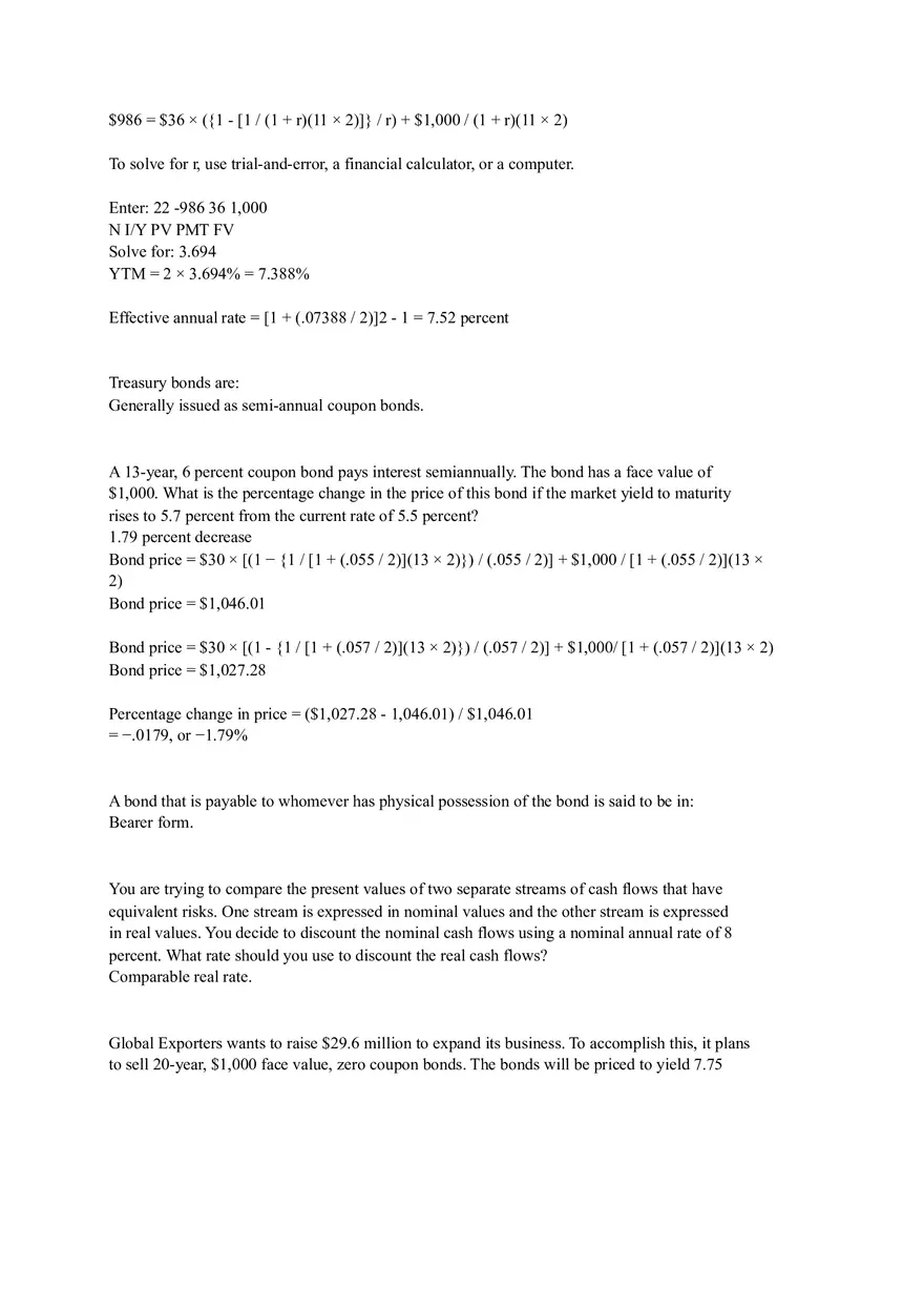 The Banks in Your Area Offer the Following Rates of Interest on Their Savings - Page 6
