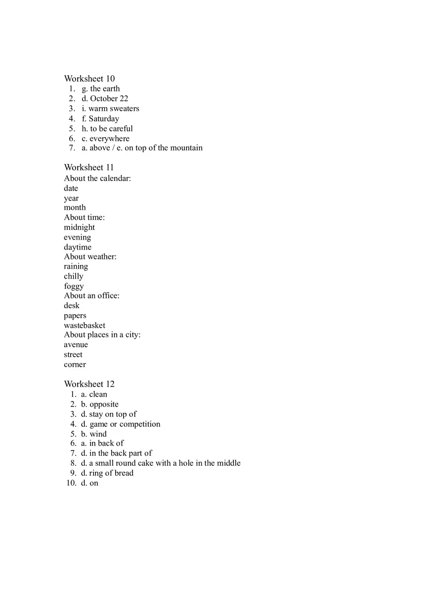 Talking About the Present Worksheet - Page 10