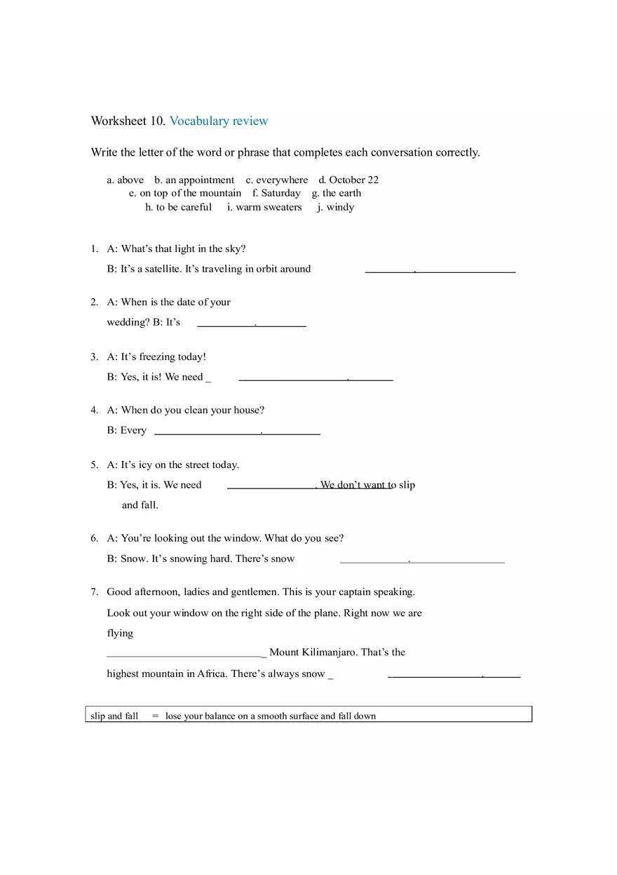 Talking About the Present Worksheet - Page 3