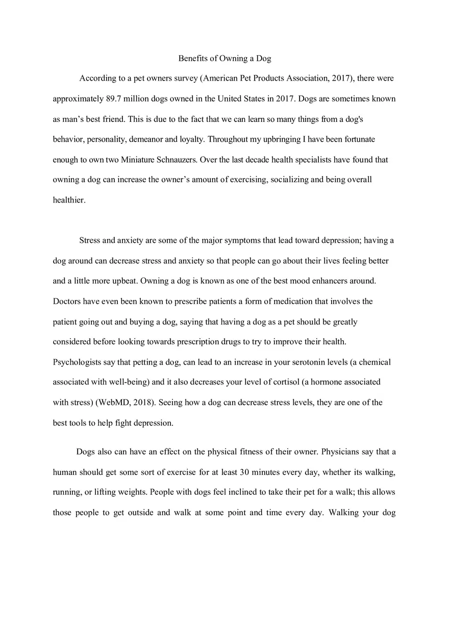 Persuasive Speech Essay - Why You Should Own a Dog - Page 2