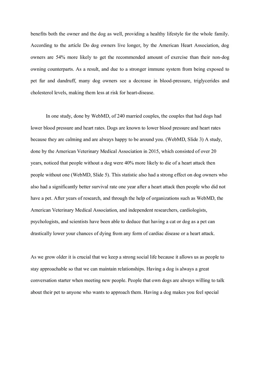 Persuasive Speech Essay - Why You Should Own a Dog - Page 3