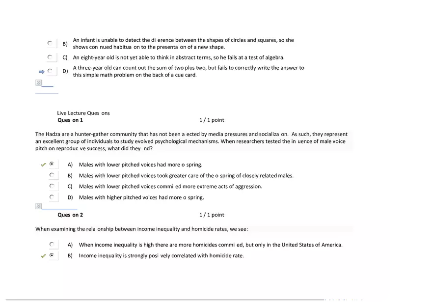 Foundations of Psychology, Neuroscience and Behaviour Exam Answer Key 8 - Page 5