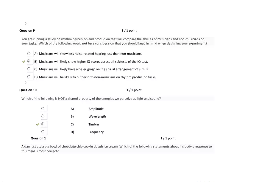 Foundations of Psychology, Neuroscience and Behaviour Exam Answer Key 7 - Page 13