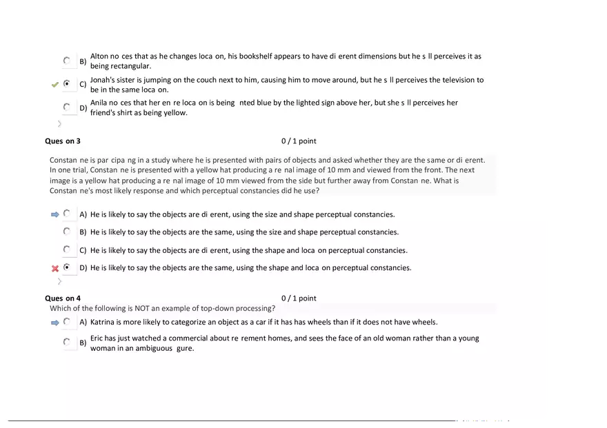 Foundations of Psychology, Neuroscience and Behaviour Exam Answer Key 7 - Page 2