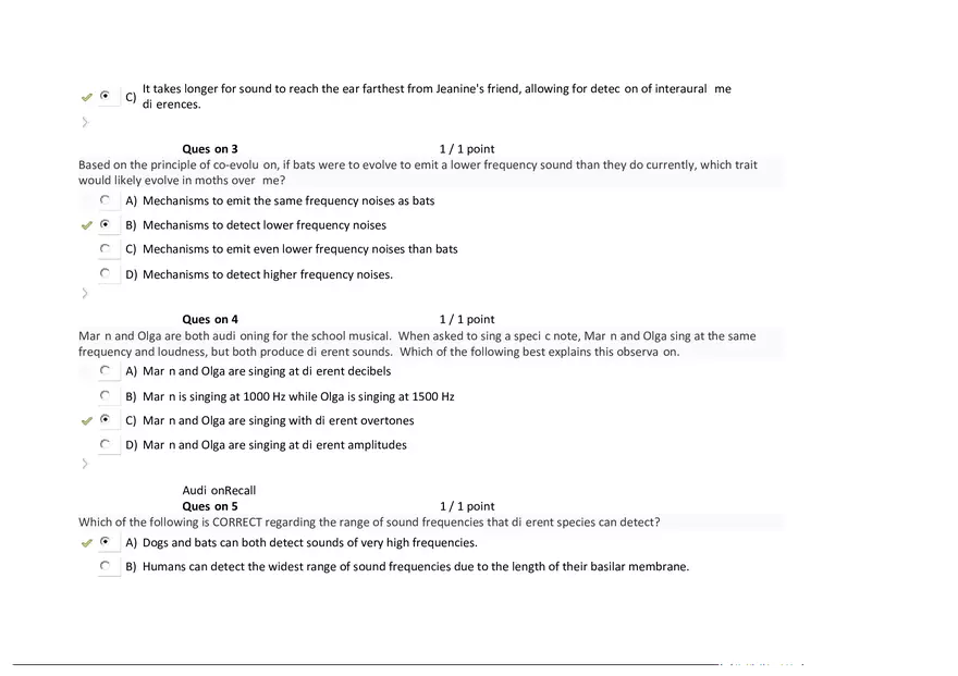 Foundations of Psychology, Neuroscience and Behaviour Exam Answer Key 4 - Page 6